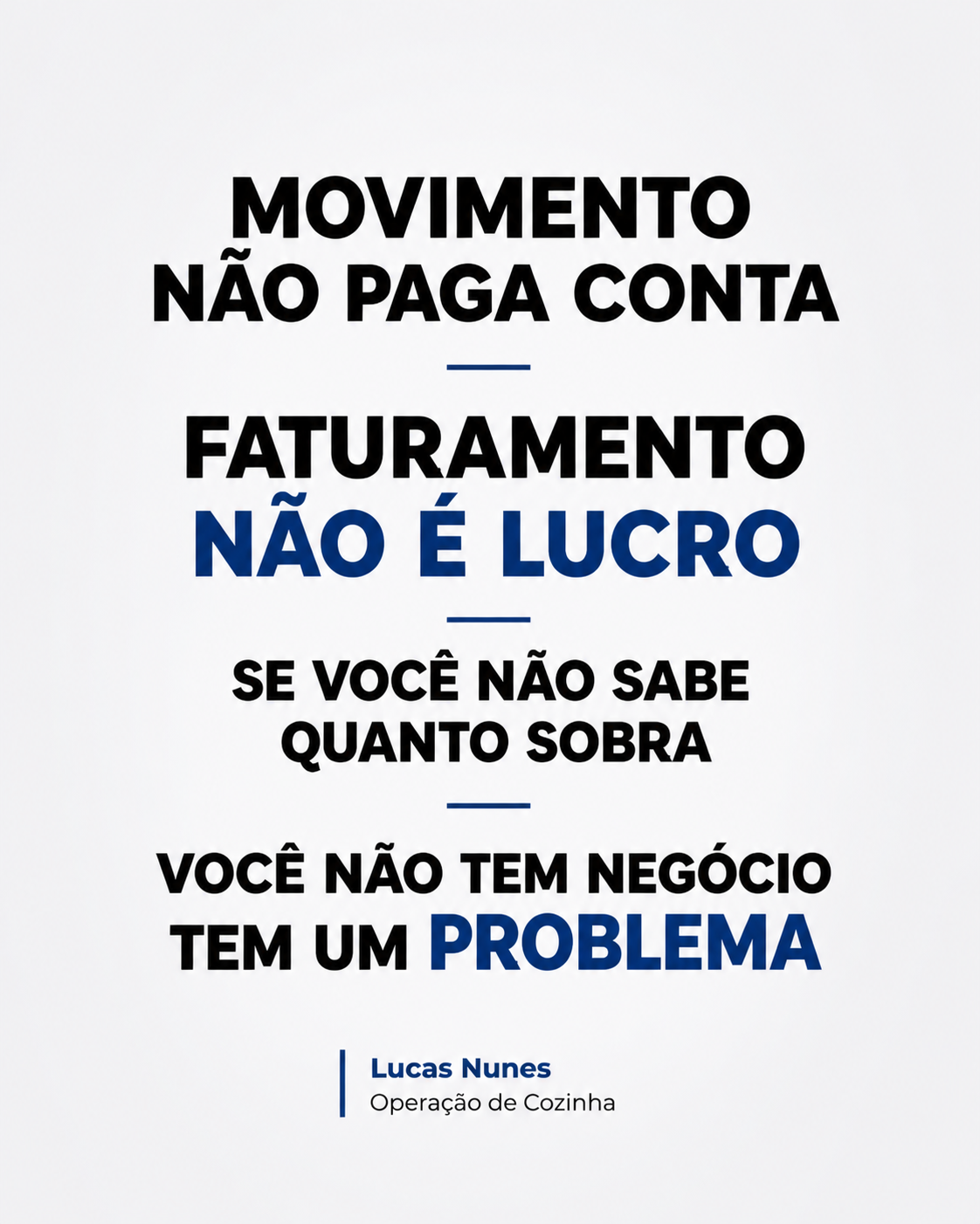 Post Movimento não paga conta